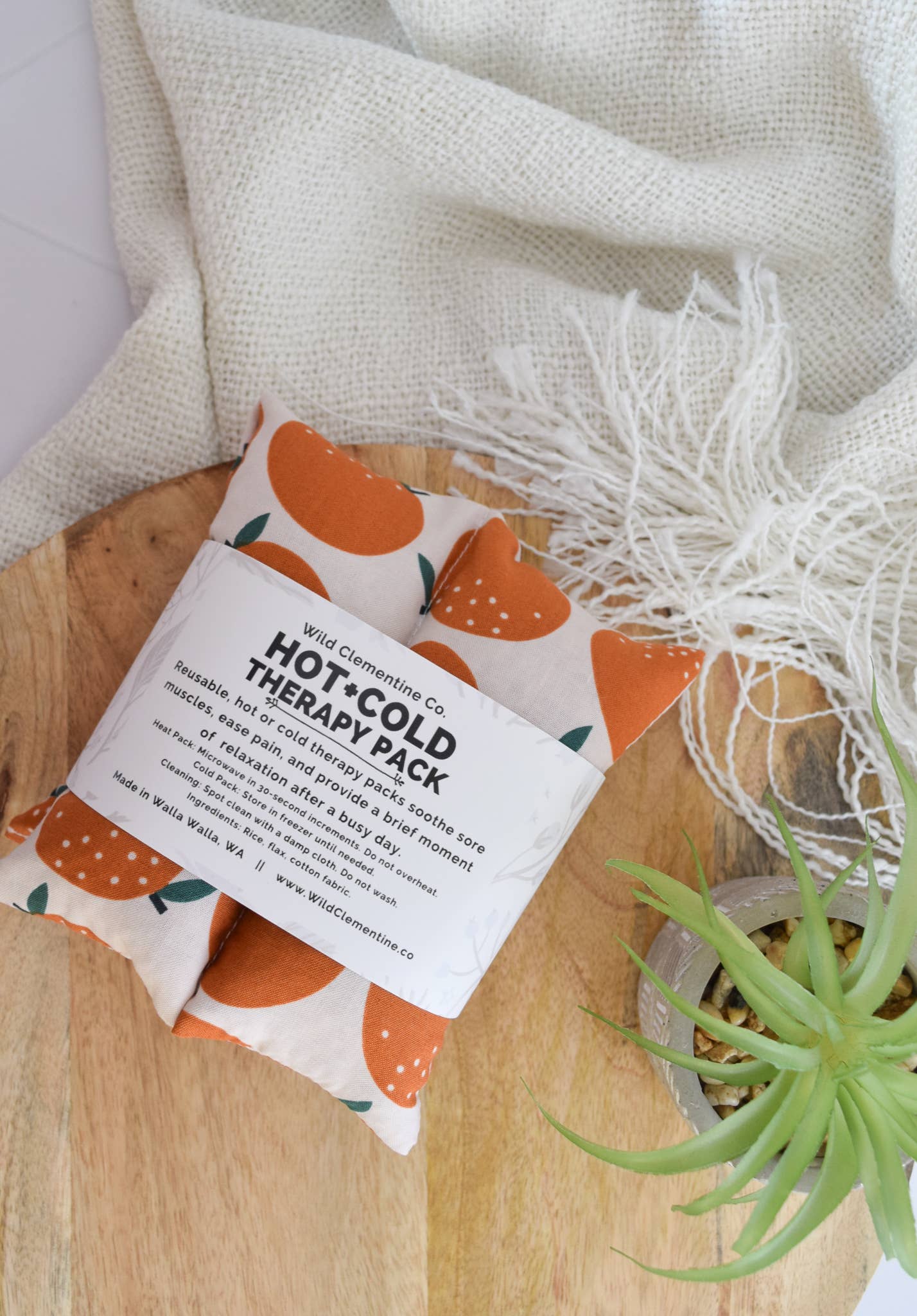 Heating Pad Neck Wrap, Flaxseed Wrap - Mod Citrus