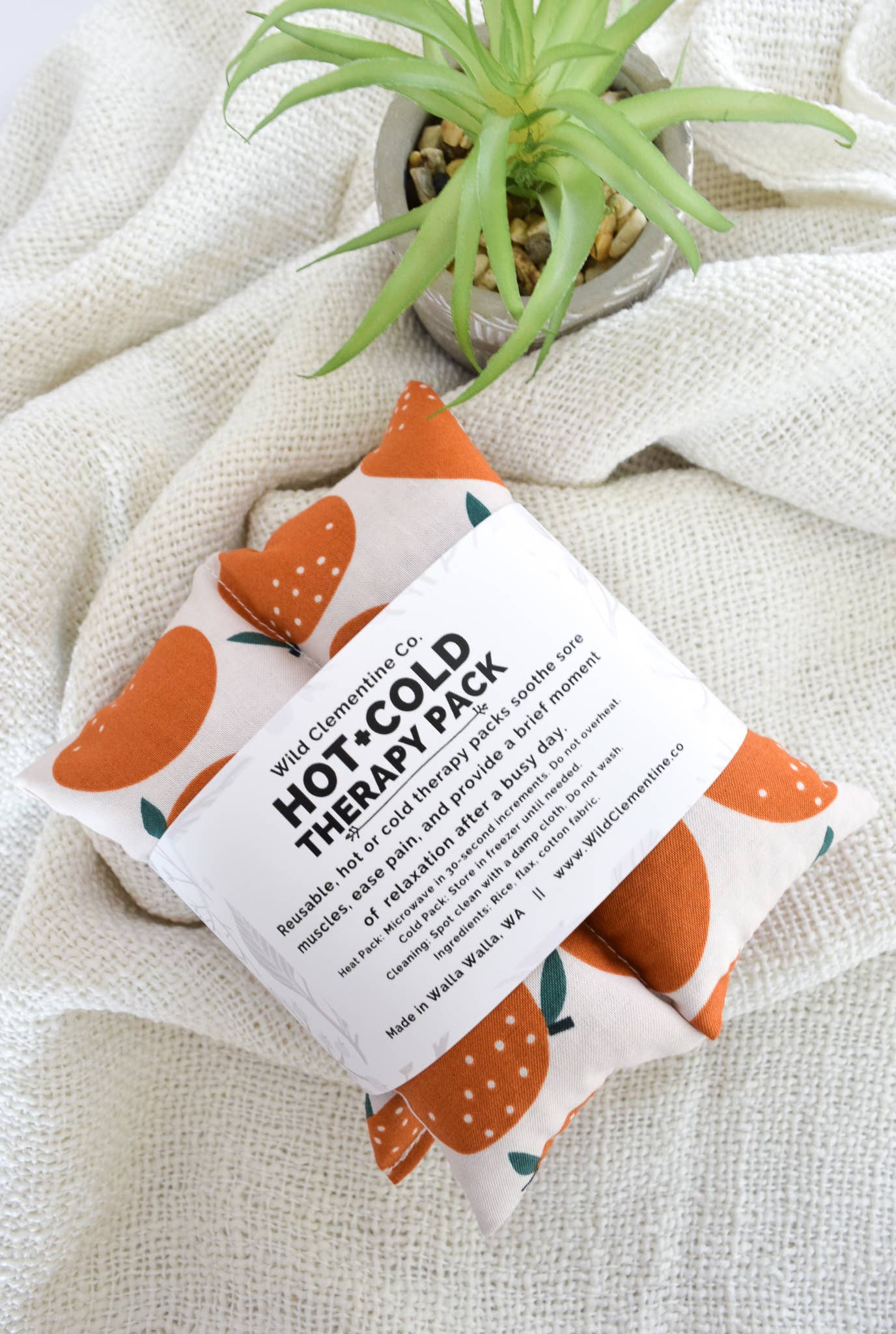 Heating Pad Neck Wrap, Flaxseed Wrap - Mod Citrus
