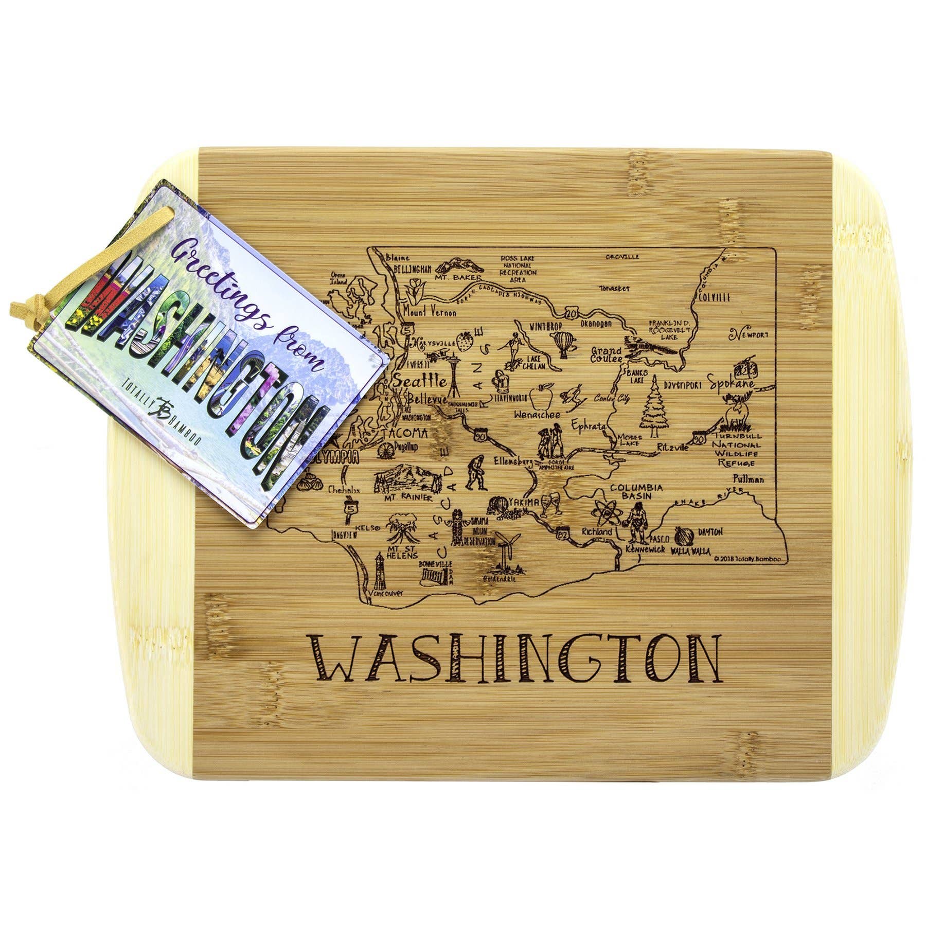 A Slice of Life - Cutting & Serving Board featuring Washington State