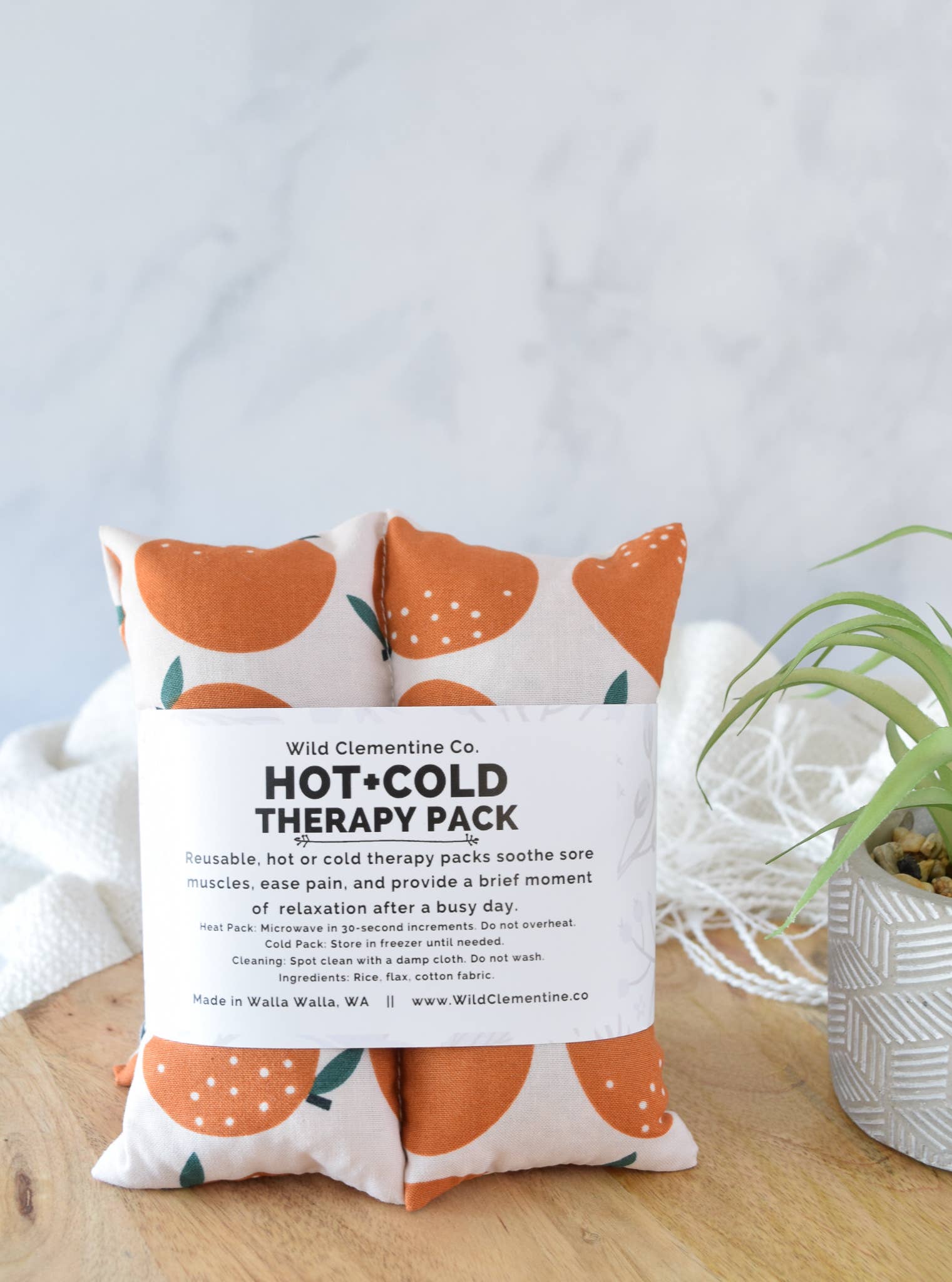 Heating Pad Neck Wrap, Flaxseed Wrap - Mod Citrus