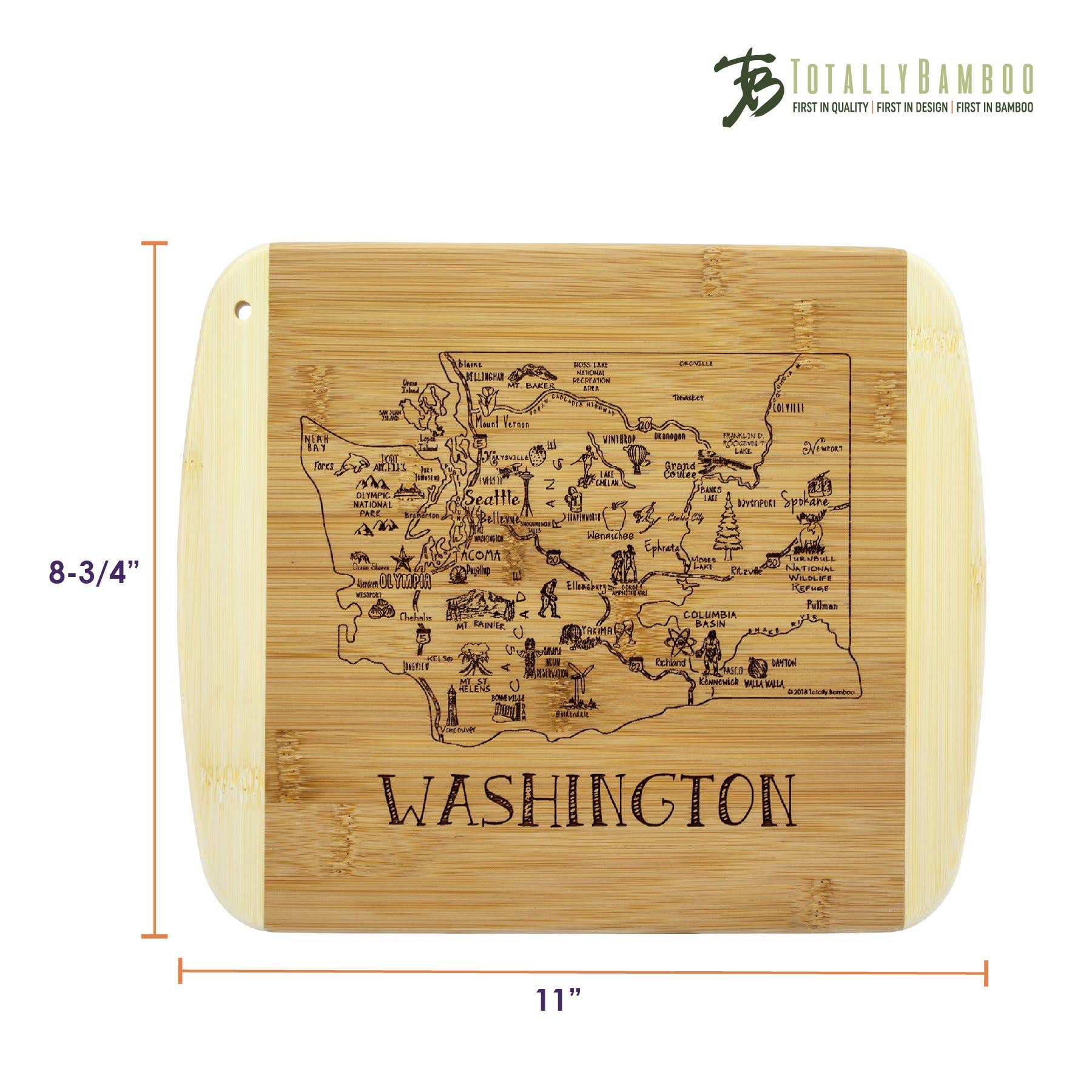 A Slice of Life - Cutting & Serving Board featuring Washington State