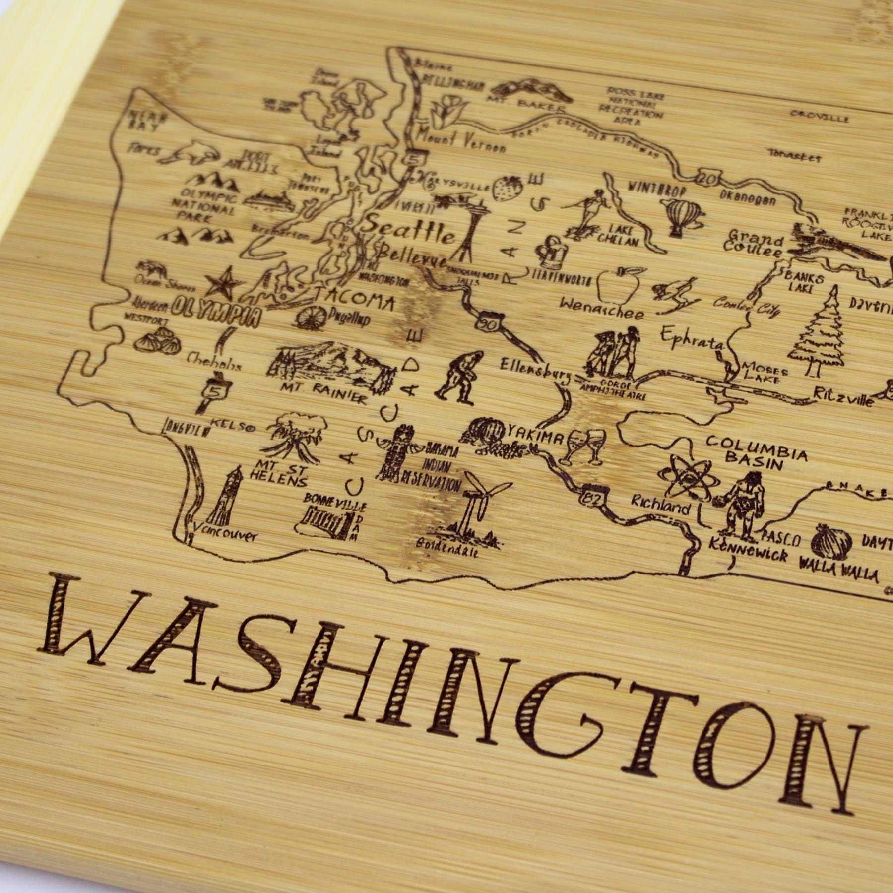 A Slice of Life - Cutting & Serving Board featuring Washington State