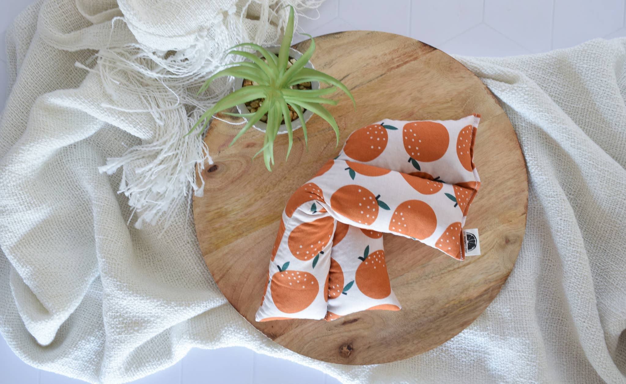 Heating Pad Neck Wrap, Flaxseed Wrap - Mod Citrus
