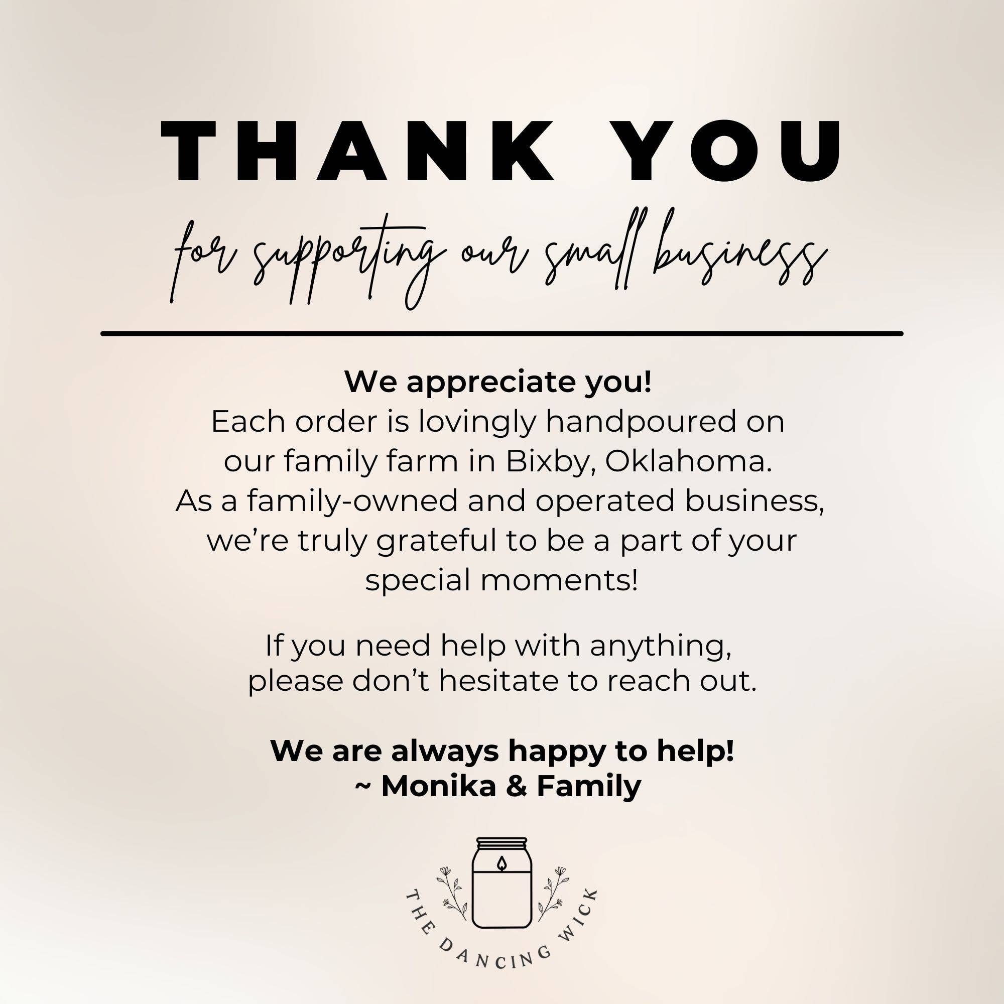 Memorial Gift Candle / Lavender Vanilla Scent