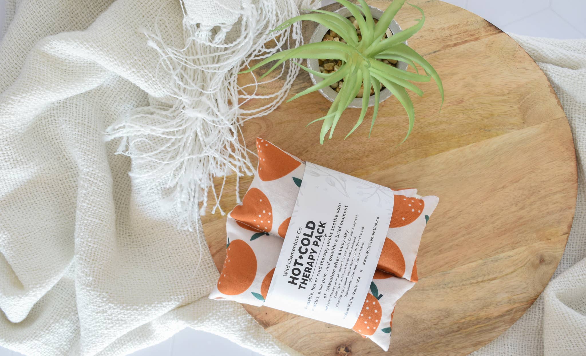 Heating Pad Neck Wrap, Flaxseed Wrap - Mod Citrus
