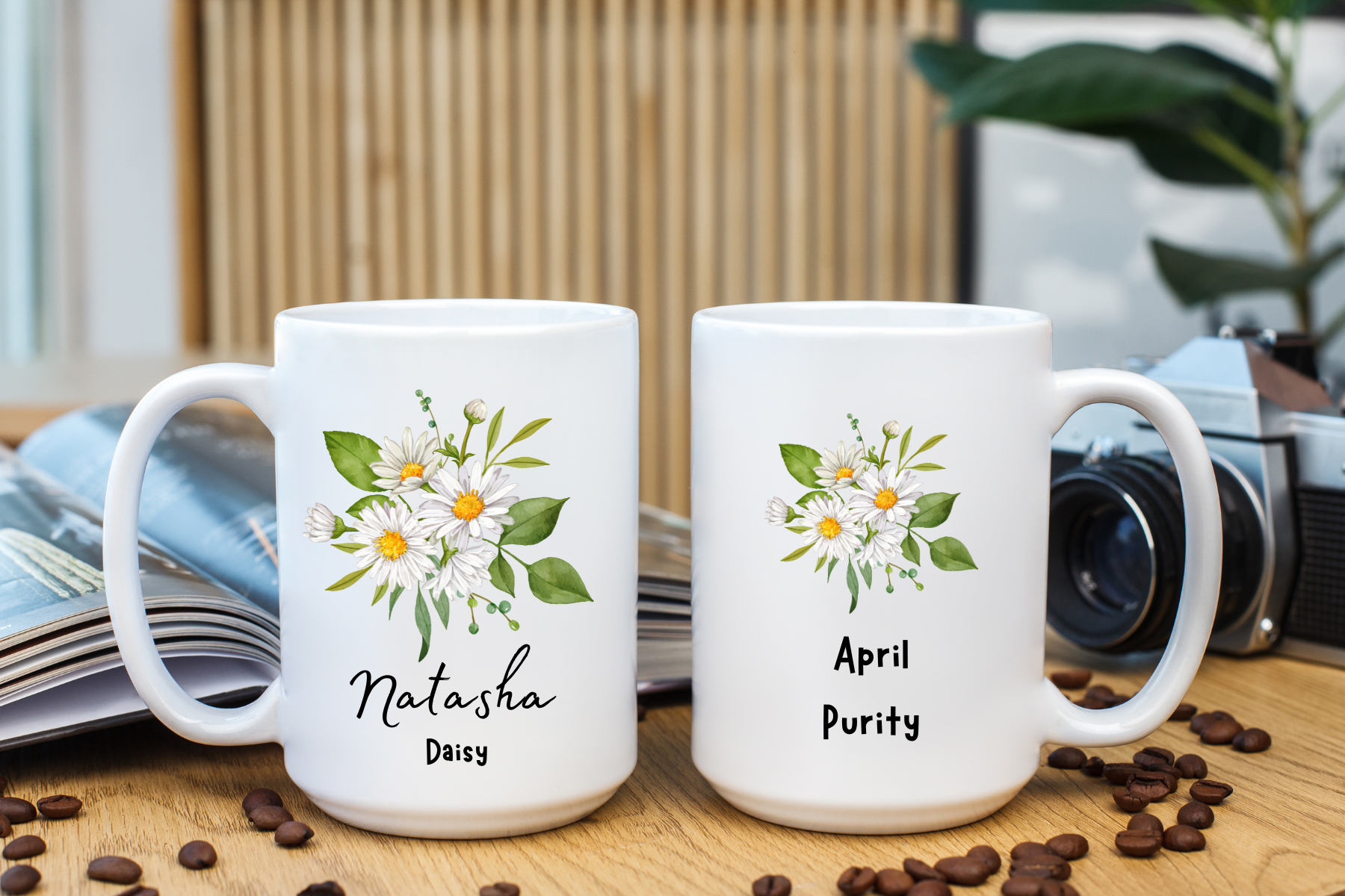 Personalized Birth Month Flower Language Mug
