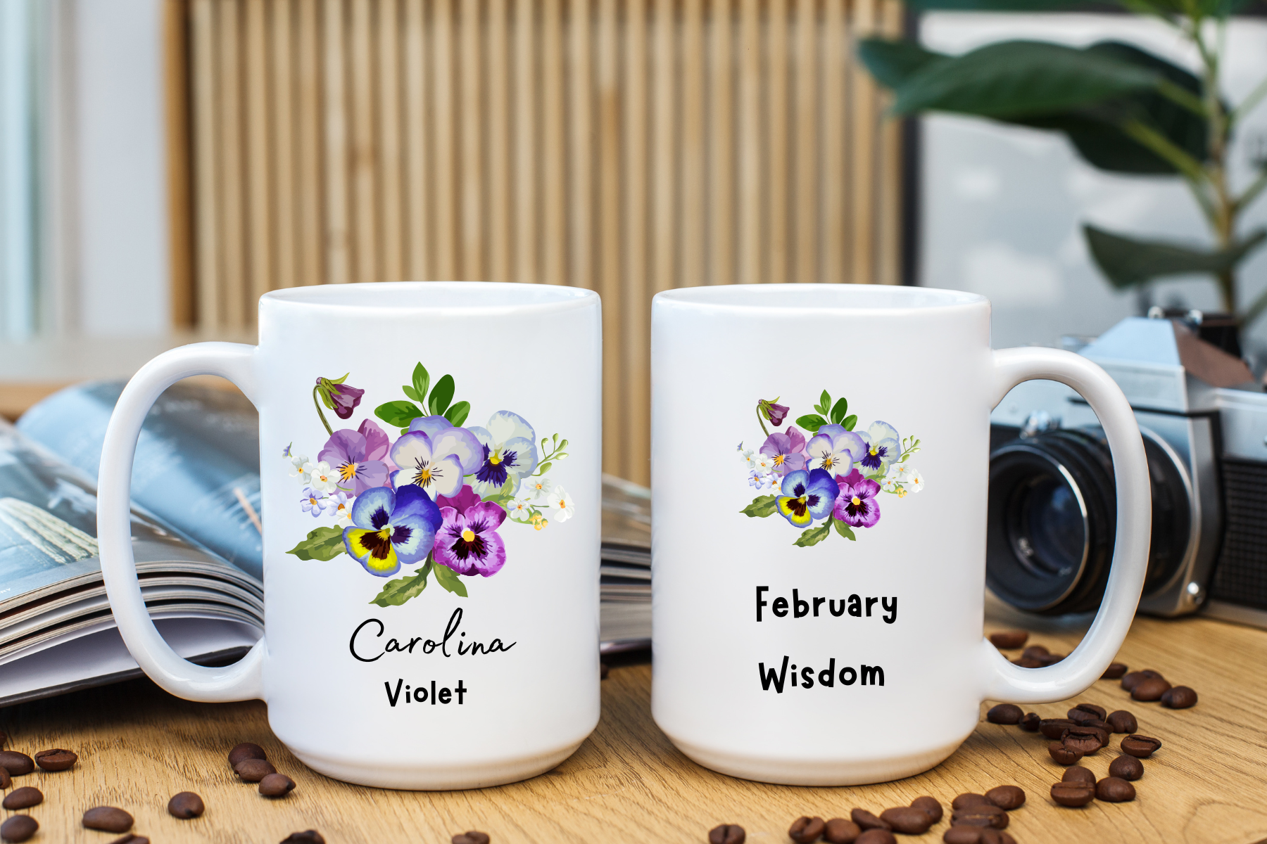 Personalized Birth Month Flower Language Mug