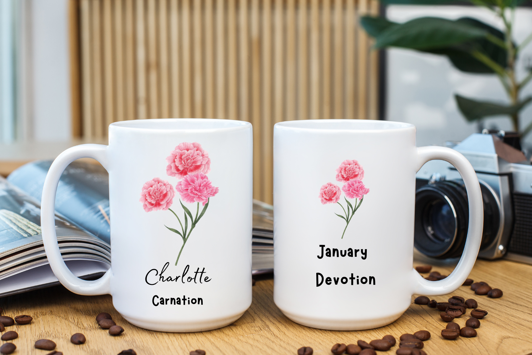 Personalized Birth Month Flower Language Mug