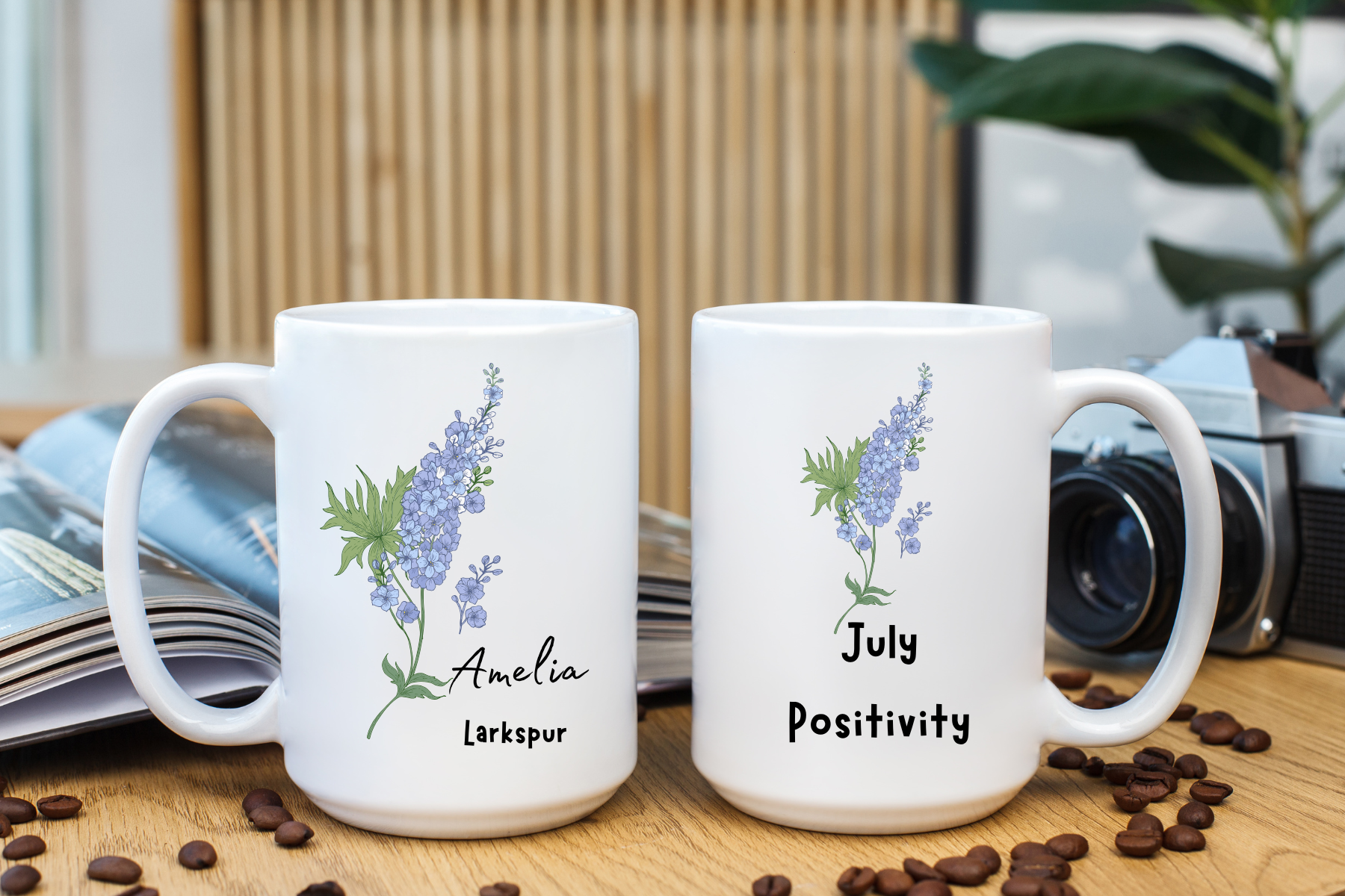 Personalized Birth Month Flower Language Mug