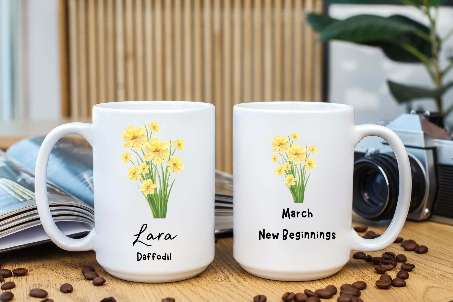 Personalized Birth Month Flower Language Mug
