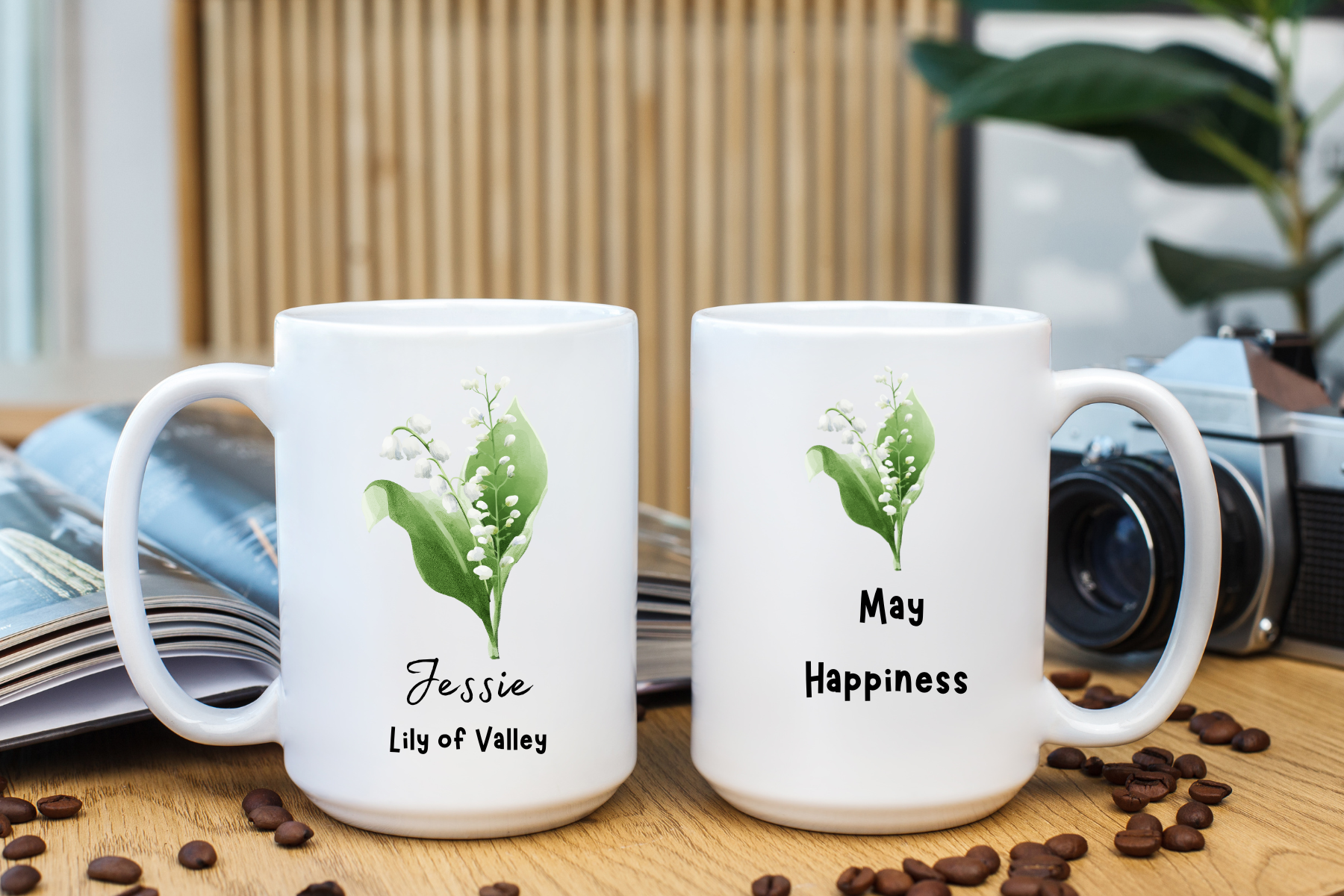 Personalized Birth Month Flower Language Mug
