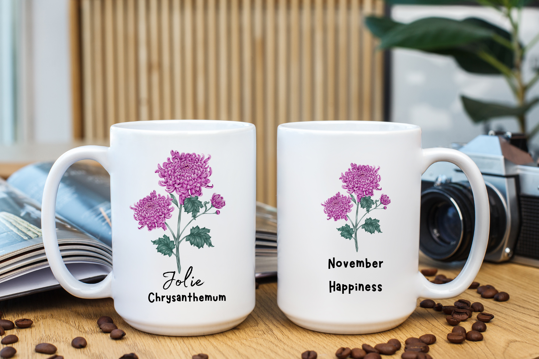 Personalized Birth Month Flower Language Mug