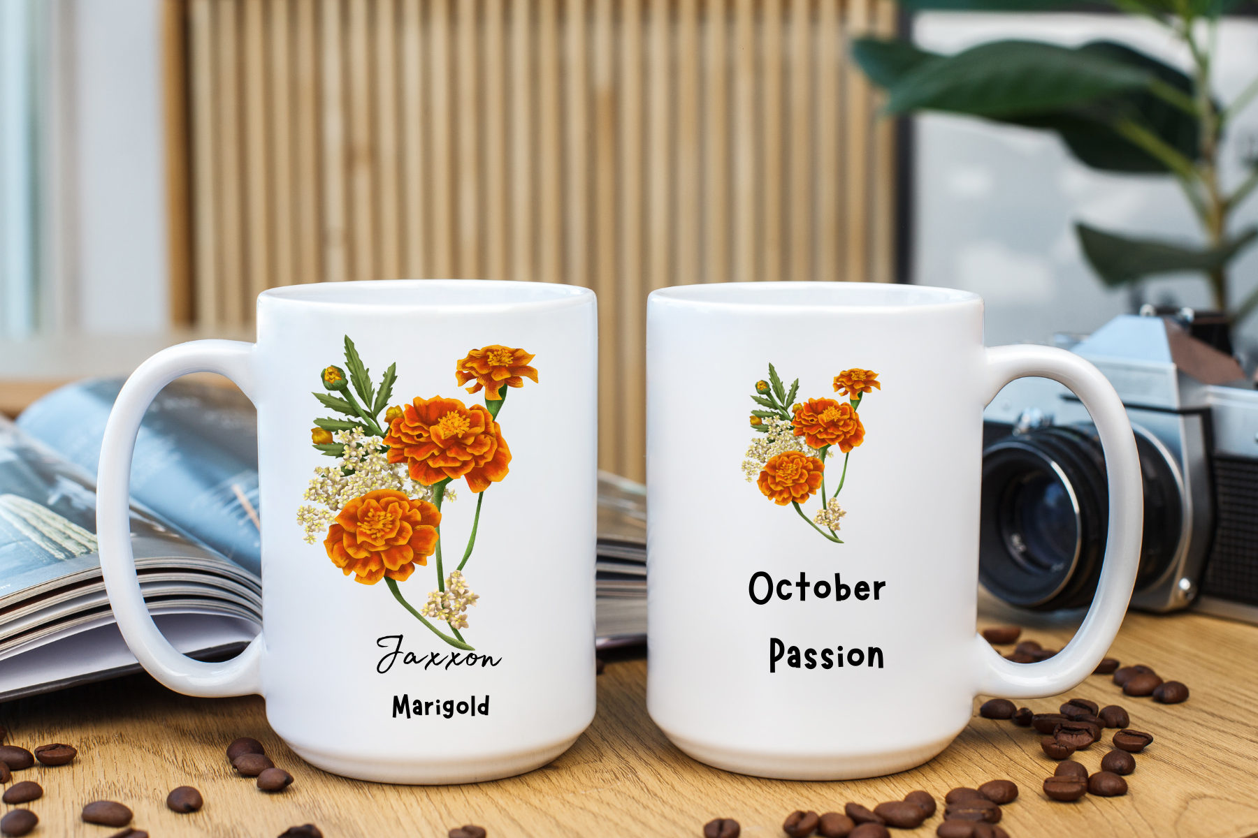 Personalized Birth Month Flower Language Mug