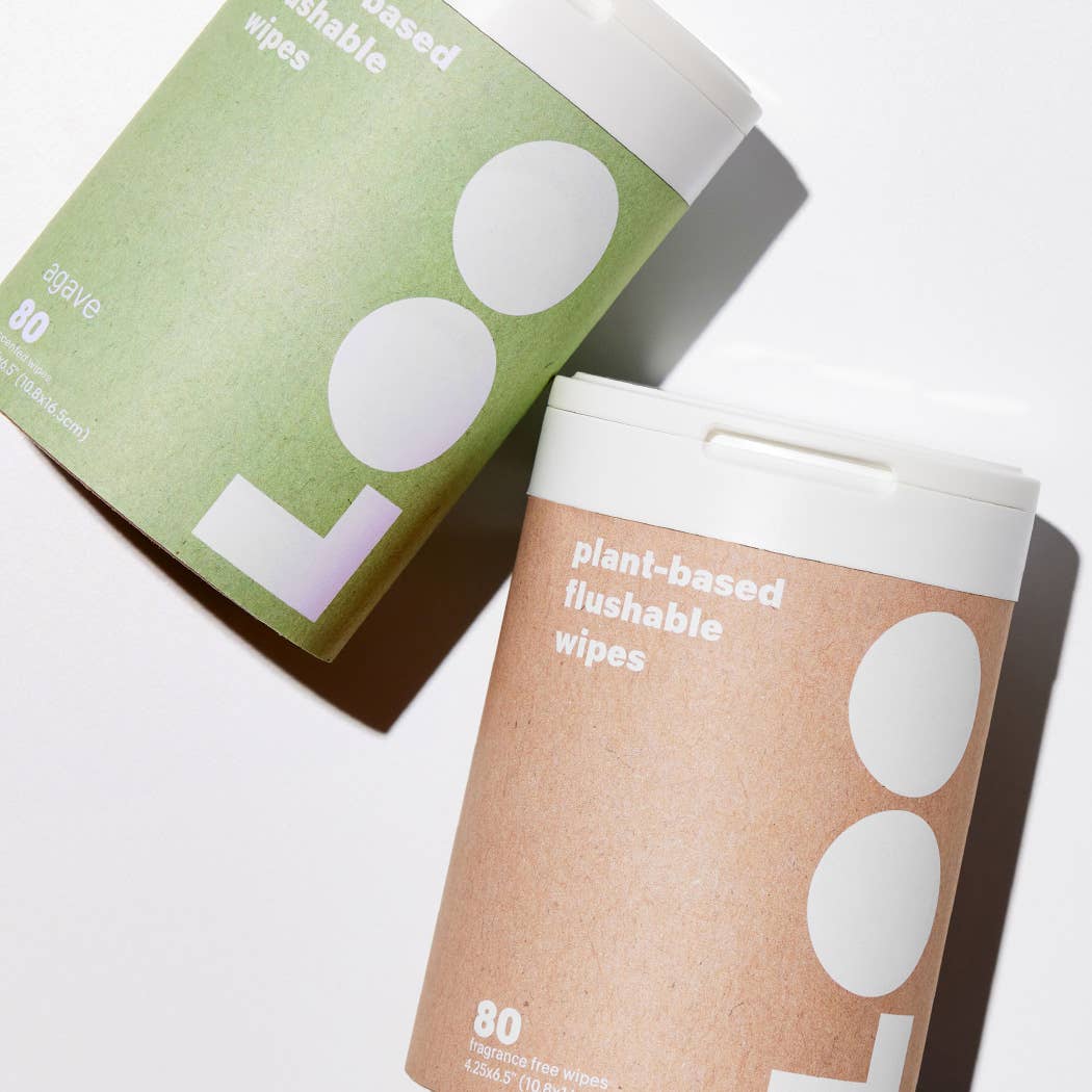 Unscented Flushable Wipes, 100% Plant-Based and pH Balanced