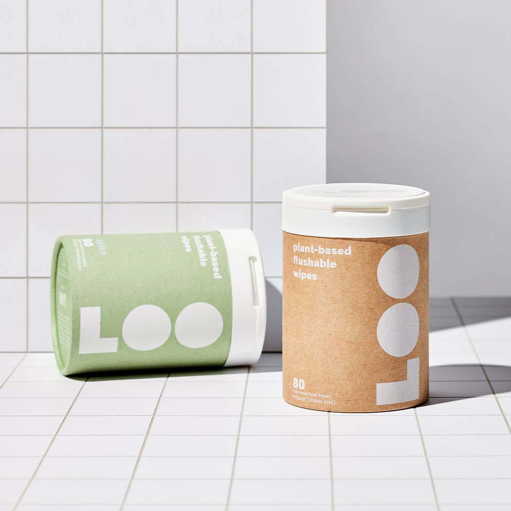 Unscented Flushable Wipes, 100% Plant-Based and pH Balanced