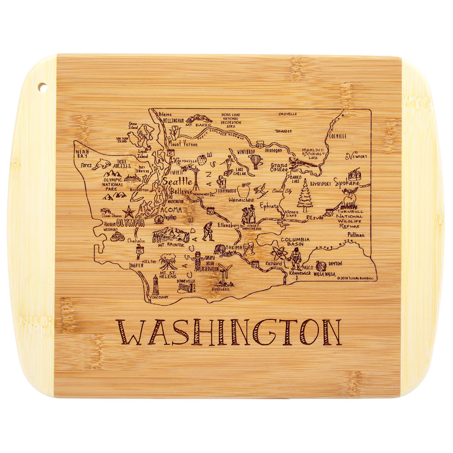 A Slice of Life - Cutting & Serving Board featuring Washington State